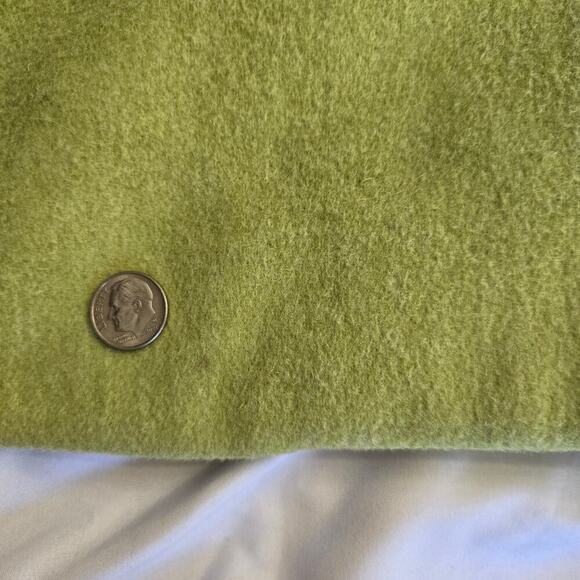 Lands End Wool Blend Pea Coat Women Size 10 Lime Green Quiet Luxury Brat Classic - Picture 10 of 12